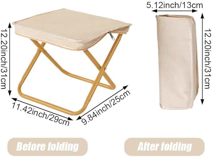 Camping Stool | Foldable Chairs Outdoor | Pack Camping Stool | Portable Folding Stool | 1.6Lbs Collapsible Camp Outdoor Footstool for Travel | Walking | Hiking | Fishing | Picnic Barbecue