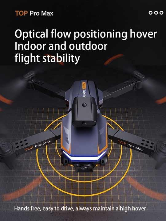 P18 Pro Drone 4K GPS HD Triple Camera Optical Flow Positioning Obstacle Avoidance HD Photography Foldable Quadcopter Drone.(Black Grey