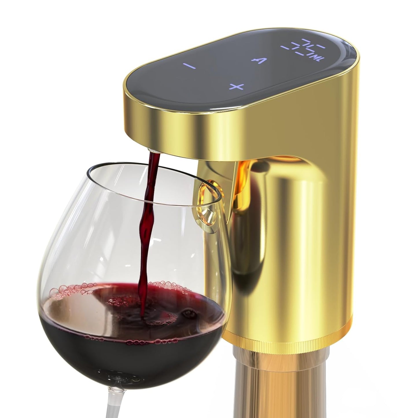 B Creations Electric Peg Measurer Cup Whiskey Wine Decanter Aerator Dispenser Pourer & Bar Accessories for Home, Perfect Pouring Aerating & Gift for Men Women Mom Dad Boss Brother Husband, Black