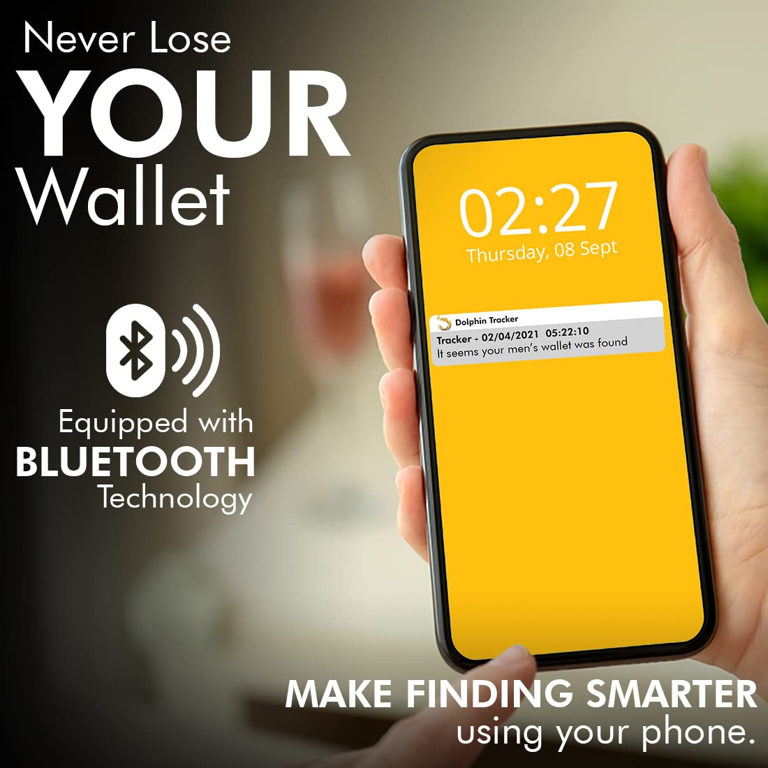 Smart Sleek Card Tracker, Android and iOS Compatible, Alternative to GPS Tracker for Locating Items Within Approximate Distance, Bluetooth Luggage and Wallet Tracker, 2 Pieces, Black