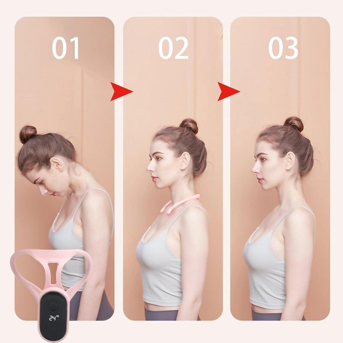 Smart Posture Corrector, Vibration Straight Posture Reminder Smart Electric for Sitting