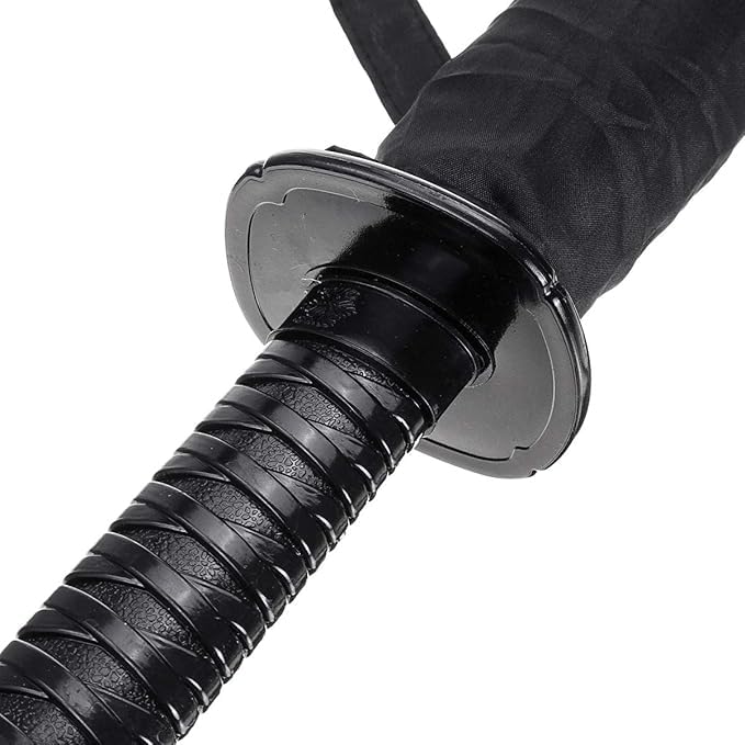 Katana Sword black Umbrella,Automatic Waterproof Samurai Handle black Umbrella for Men Katana, UV Protection, Windproof Travel Umbrella.