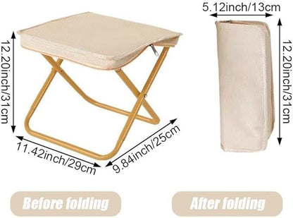 Camping Stool | Foldable Chairs Outdoor | Pack Camping Stool | Portable Folding Stool | 1.6Lbs Collapsible Camp Outdoor Footstool for Travel | Walking | Hiking | Fishing | Picnic Barbecue