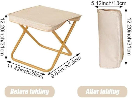 Camping Stool | Foldable Chairs Outdoor | Pack Camping Stool | Portable Folding Stool | 1.6Lbs Collapsible Camp Outdoor Footstool for Travel | Walking | Hiking | Fishing | Picnic Barbecue