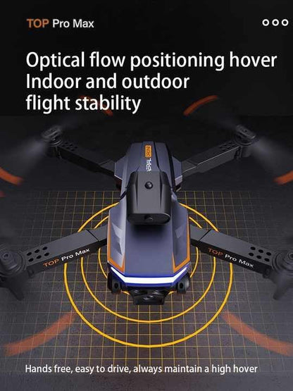 P18 Pro Drone 4K GPS HD Triple Camera Optical Flow Positioning Obstacle Avoidance HD Photography Foldable Quadcopter Drone.(Black Grey