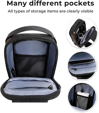 Quick Sling Bag for Men | Stylish Crossbody Backpack | Waterproof Polyester Slim Unisex Crossbody Chest Backpack | Leisure Travel Handbag | Anti-Theft Chest Bag With USB Charging Port