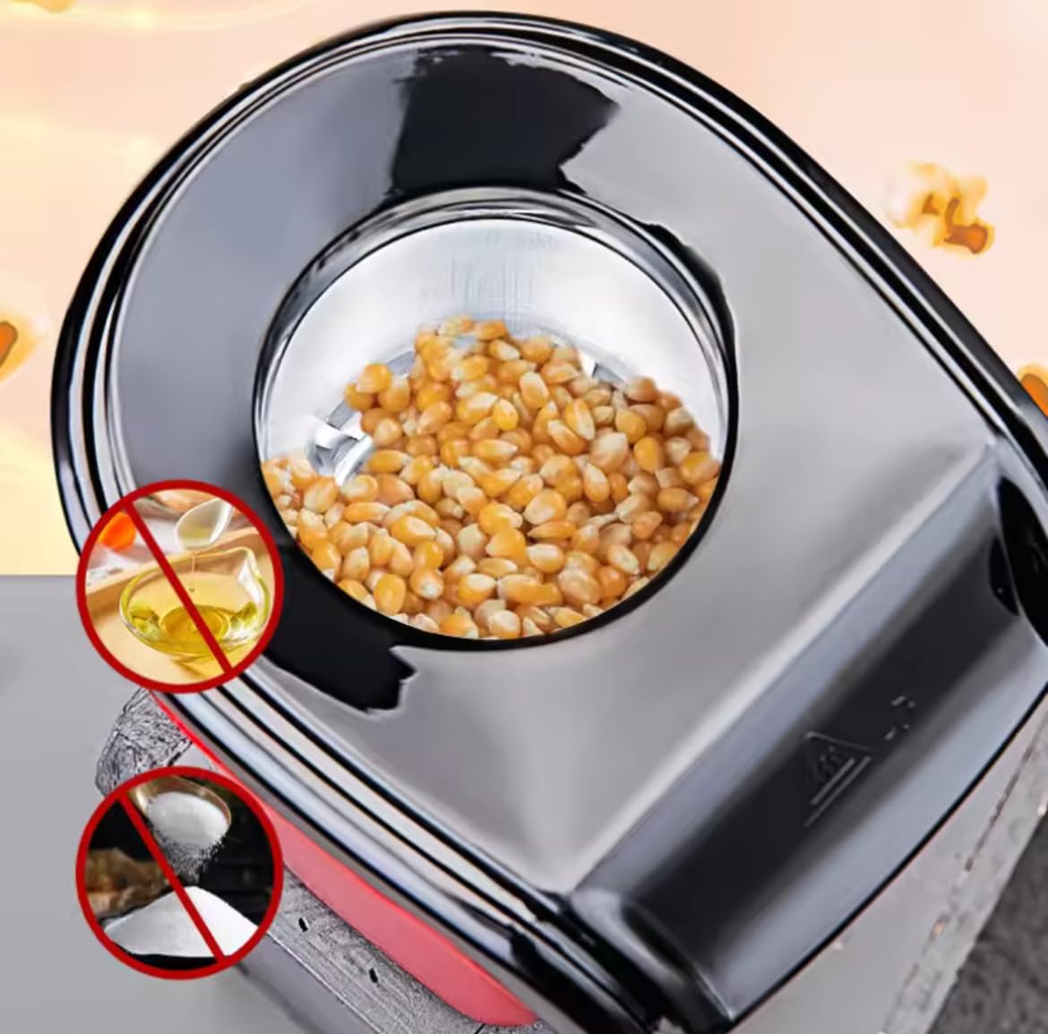 Mini Automatic Popcorn Maker, Household Oil-Free Corn Popper, Portable Small Popcorn Machine for Home, Movie Night, Party, Snack