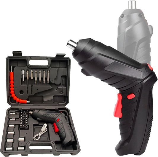 Zen Home 47 in 1 Electric Screwdriver| usb rechargeable mini Screwdriver| Cordless Drill Screwdriver Bits Set |Electric Portable Drill Driver Machine (47 in 1 Electric Screwdriver)