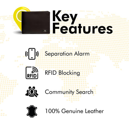 Smart Sleek Card Tracker, Android and iOS Compatible, Alternative to GPS Tracker for Locating Items Within Approximate Distance, Bluetooth Luggage and Wallet Tracker, 2 Pieces, Black