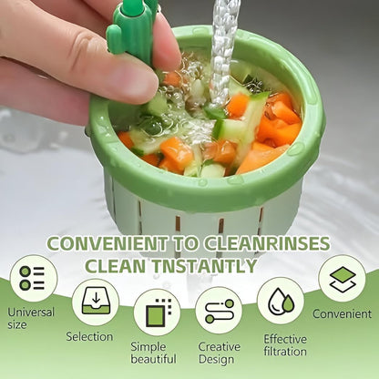 Cactus Kitchen Sink Drain Strainer with Press Automatic Dumping Basket, Multi-Functional Waste Collector, Cactus Sink Draining Filter Net, Home Use Lifting Basket