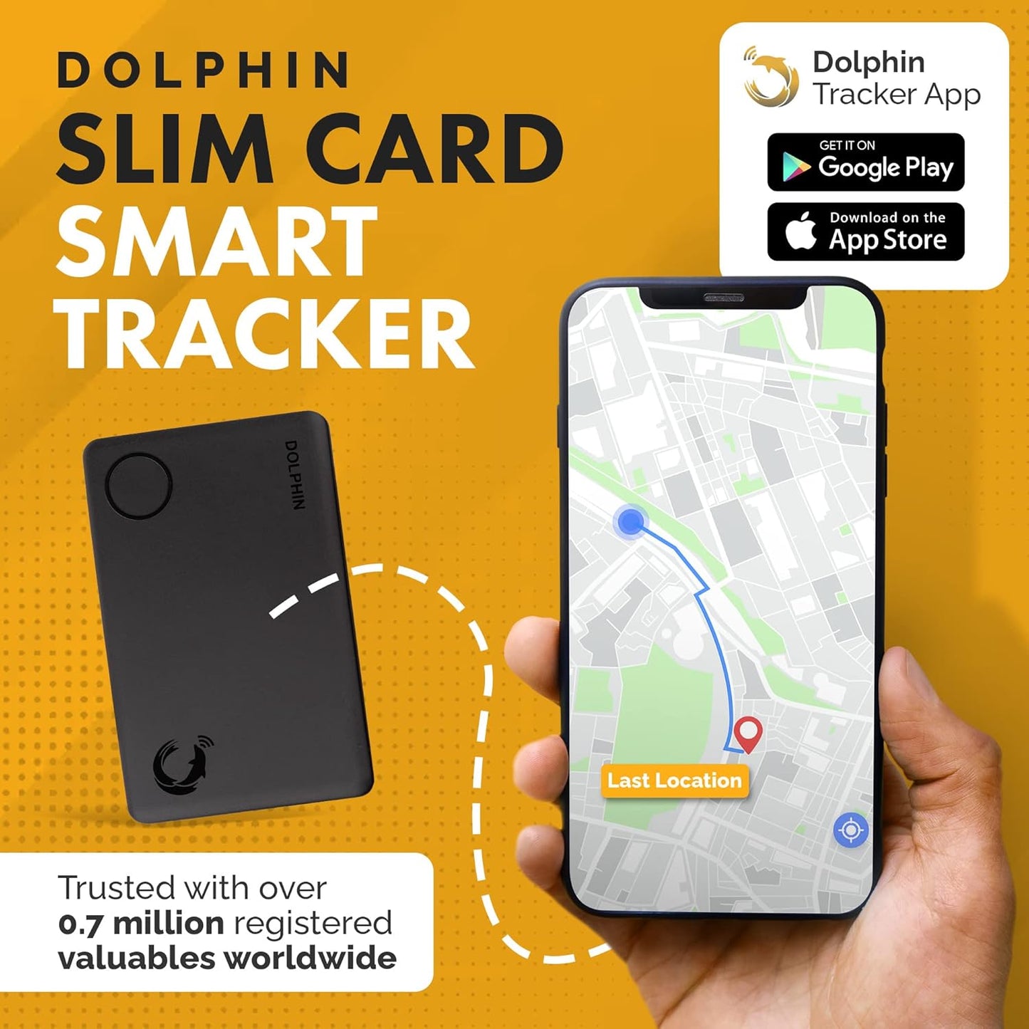 Smart Sleek Card Tracker, Android and iOS Compatible, Alternative to GPS Tracker for Locating Items Within Approximate Distance, Bluetooth Luggage and Wallet Tracker, 2 Pieces, Black