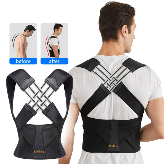 X-Cross Posture Corrector Belt – Universal Size Shoulder & Back Support Belt | Back Straightener Brace for Spine & Body Posture Correction | Clavicle Support for Men & Women | Universal Size