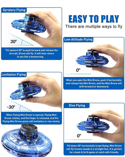 FamilyFeves Hand Spinner | Magical Spinner, Flying Ball, Fidget Spinner Toy Hand Controlled Boomerang Hover UFO Flying Spinner, Gyro Flying Spinner Cool Toys Stress Relif Toy Gifts