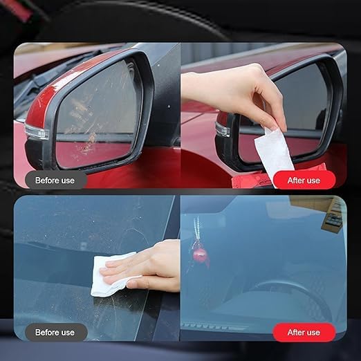 Multifunctional Oil Film Cleaning Wipes for Cars, 10 Pieces