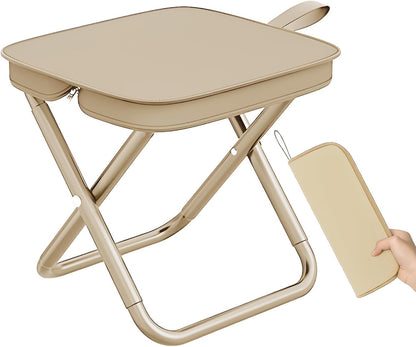 Camping Stool | Foldable Chairs Outdoor | Pack Camping Stool | Portable Folding Stool | 1.6Lbs Collapsible Camp Outdoor Footstool for Travel | Walking | Hiking | Fishing | Picnic Barbecue