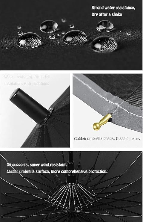 Katana Sword black Umbrella,Automatic Waterproof Samurai Handle black Umbrella for Men Katana, UV Protection, Windproof Travel Umbrella.